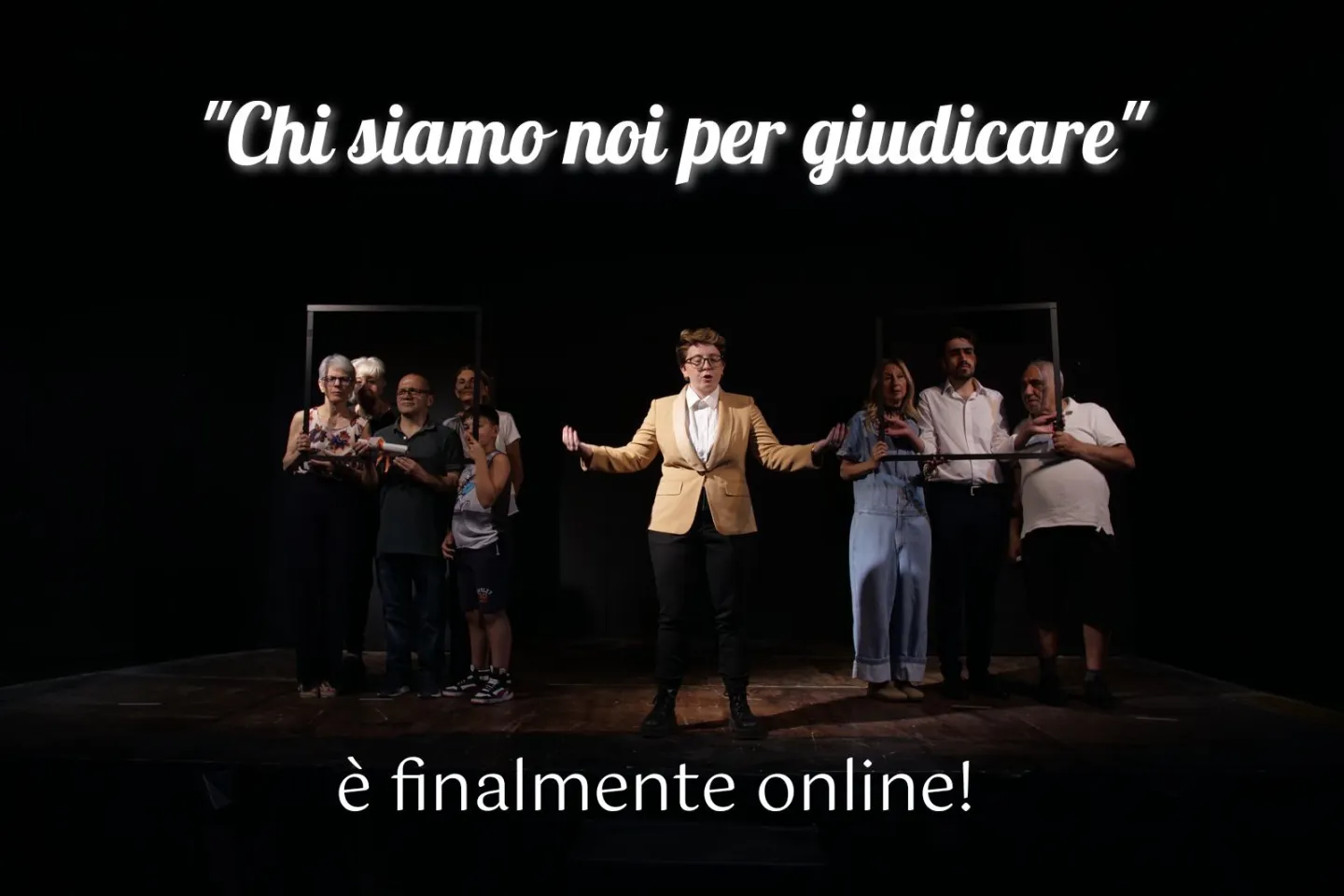 Attori in scena al teatro