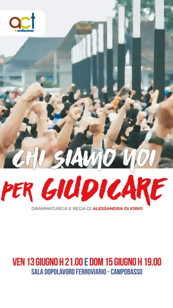 Locandina copione teatrale Chi siamo noi per giudicare di Alessandra Di Iorio